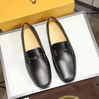 Tod's Horsebit Loafer Black Brown Leather Buckle Loafer