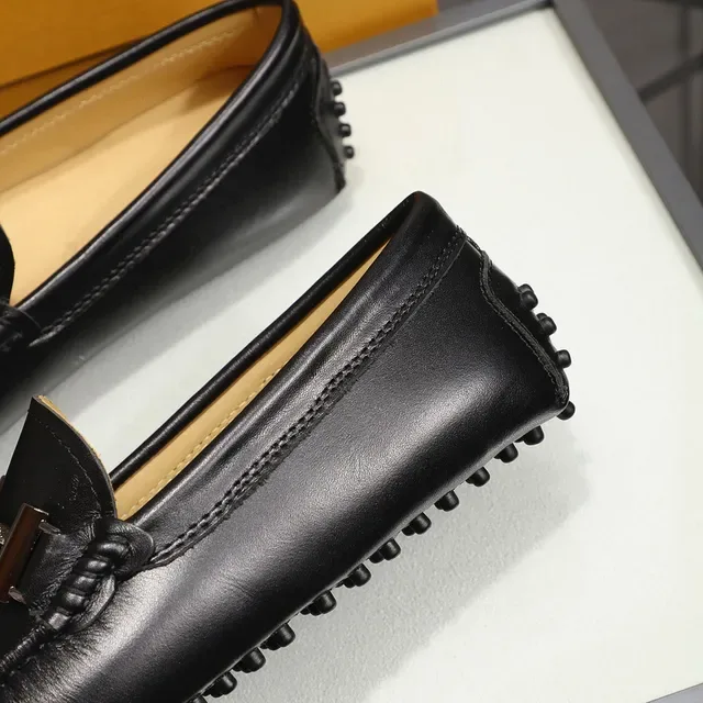 Tod's Horsebit Loafer Preto Marrom Couro Fivela Loafer 3