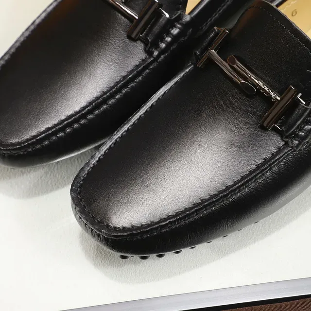 Tod's Horsebit Loafer Preto Marrom Couro Fivela Loafer 4