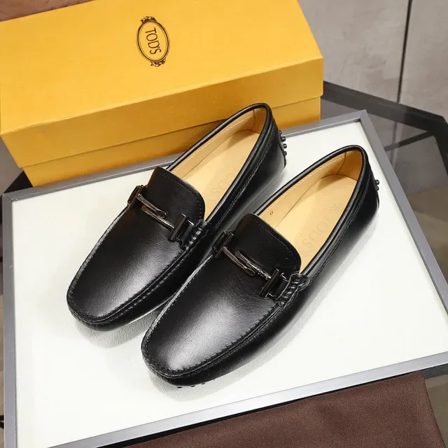 Tod's Horsebit Loafer Preto Marrom Couro Fivela Loafer 5