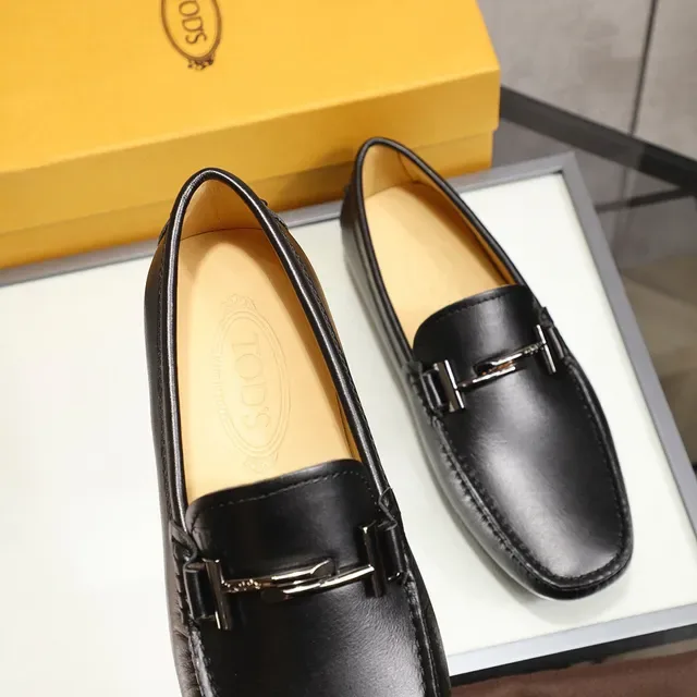 Tod's Horsebit Loafer Preto Marrom Couro Fivela Loafer 7