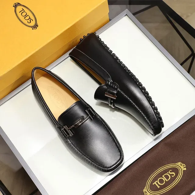 Tod's Horsebit Loafer Preto Marrom Couro Fivela Loafer 8