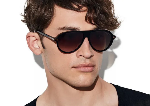 Tom Ford Marcus Translucent Gray Aviator Sunglasses 2