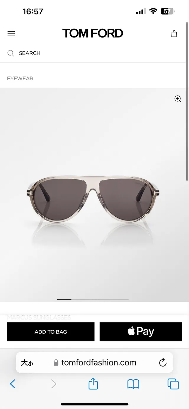 Tom Ford Marcus Translucent Gray Aviator Sunglasses 8