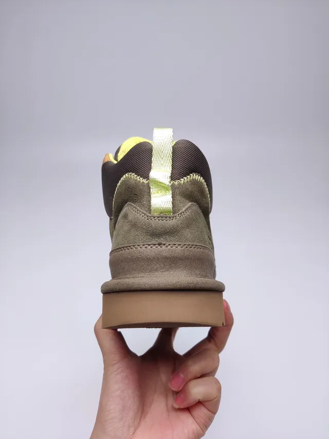 UGG Army Green Brown Olive Suede Tan Leather Paneling Hiking Boots 11