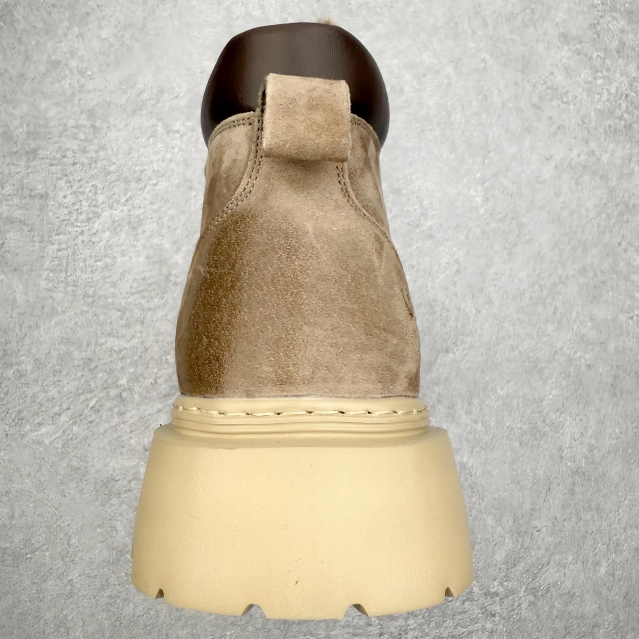 UGG بيج بني جلد سويد أعلى كولار حذاء عمل 5