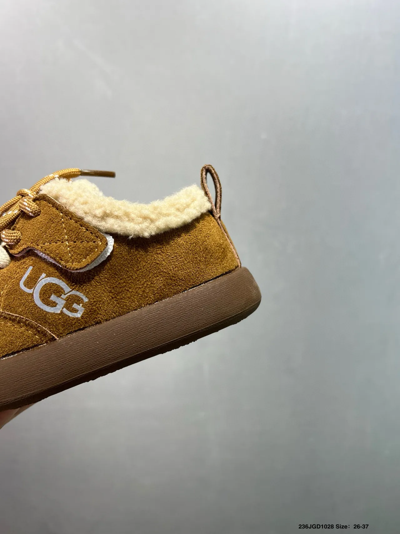 UGG Brown Beige Shearling-Lined Suede Upper Loafer 7