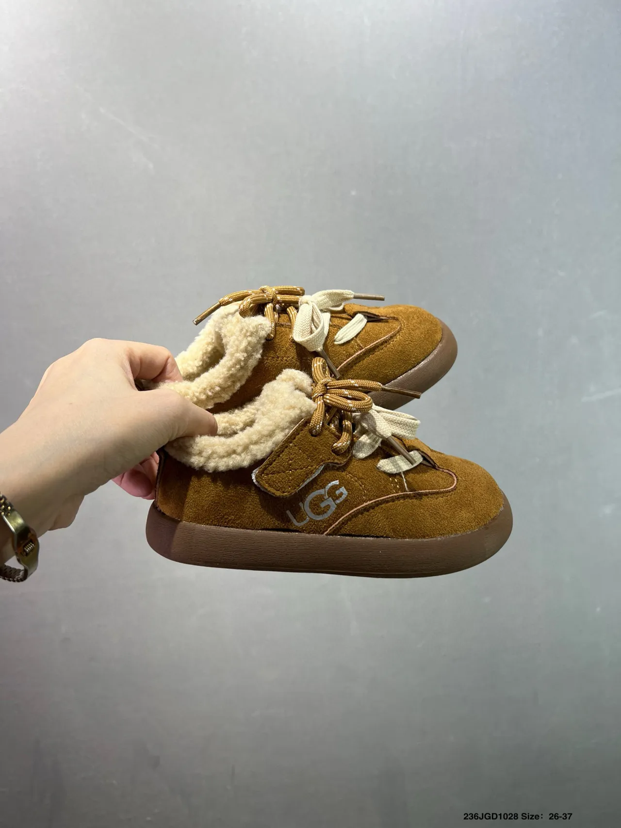 UGG Brown Beige Shearling-Lined Suede Upper Loafer 8