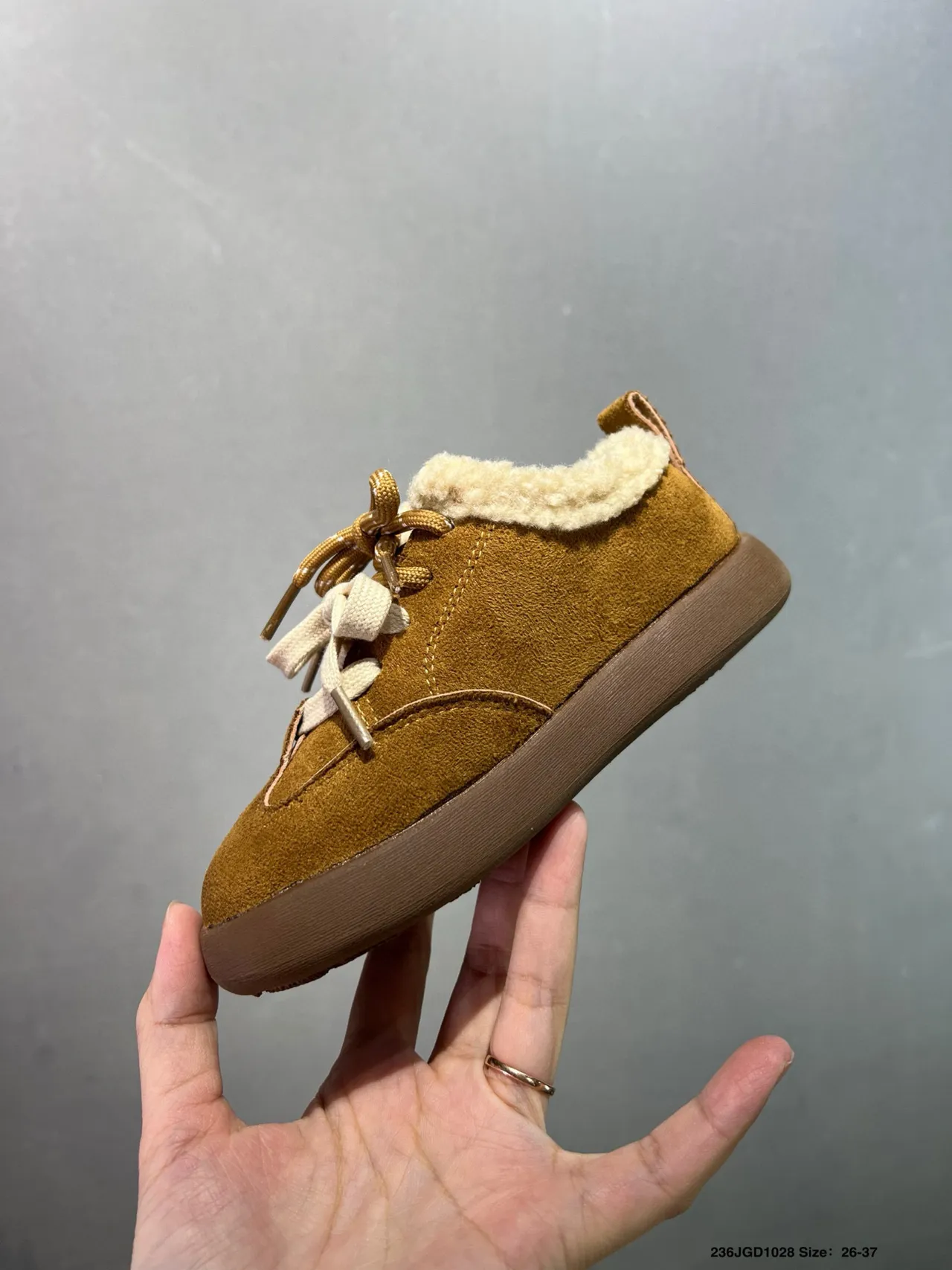 UGG Brown Beige Shearling-Lined Suede Upper Loafer 9