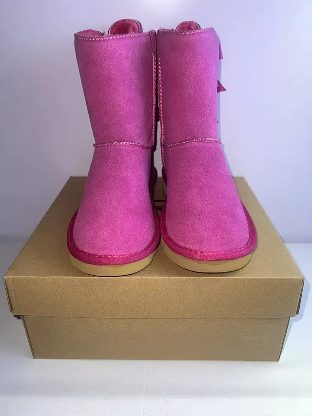 UGG Classic Mini Bow Pink Snow Boots 5