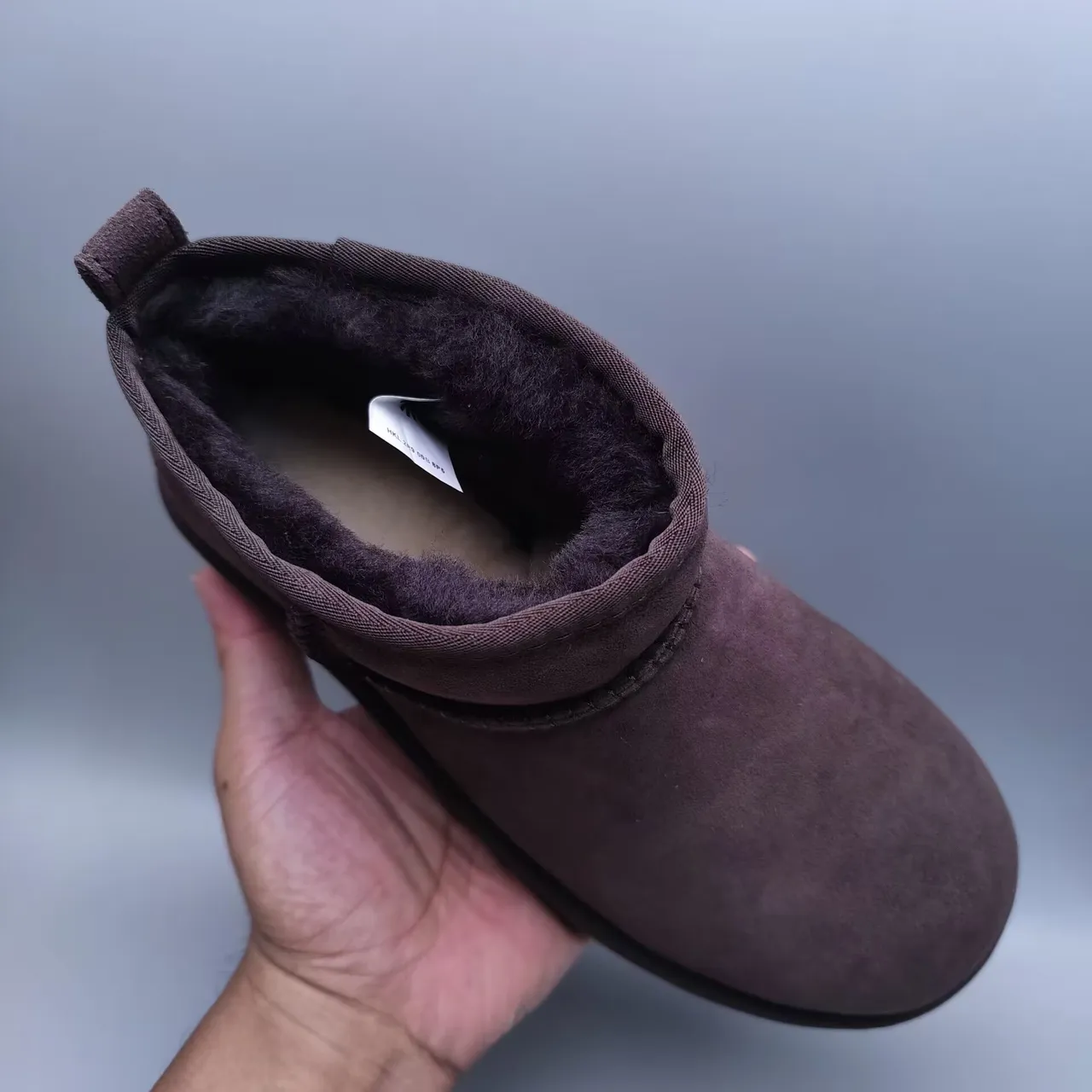 UGG Classic Mini Brown Suede Shearling-Lined Snow Boots 4