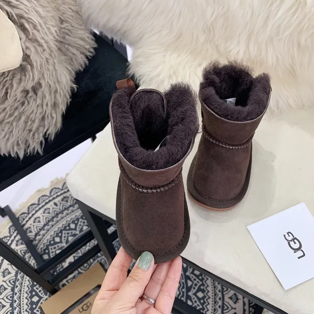 UGG Classic Mini Pink Suede Shearling Snow Boots 7