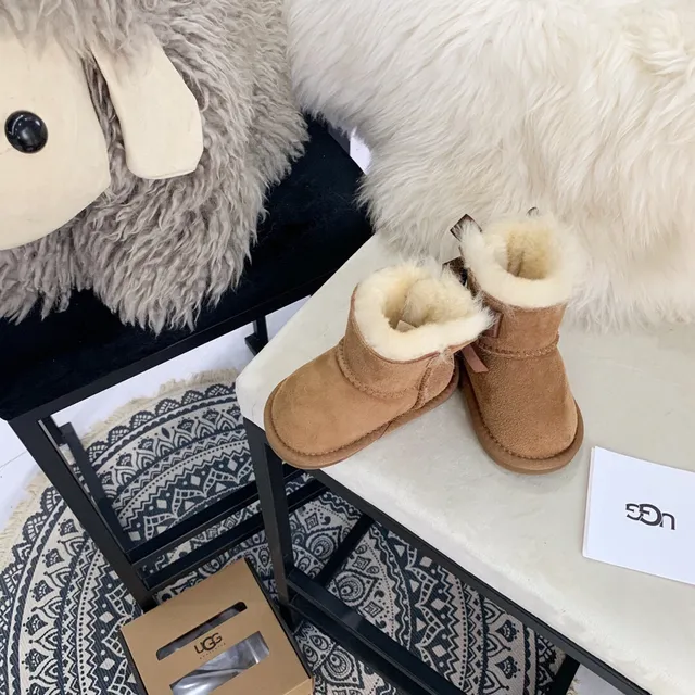 UGG Classic Mini Pink Suede Shearling Snow Boots 18