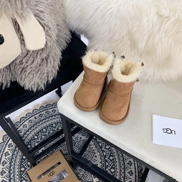 UGG Classic Mini Pink Suede Shearling Snow Boots 19