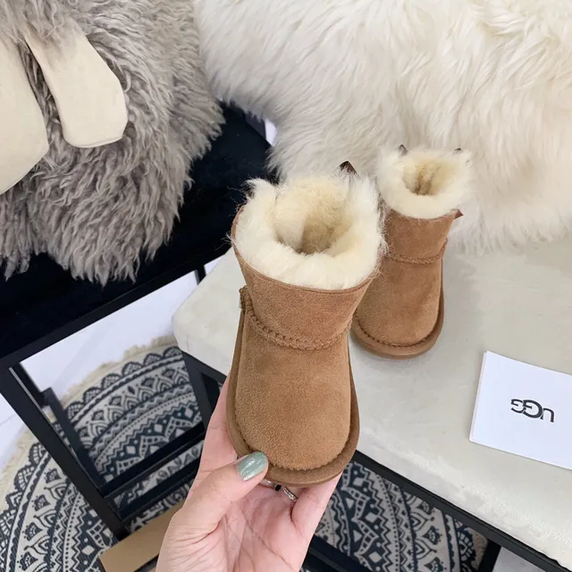 UGG Classic Mini Pink Suede Shearling Snow Boots 20