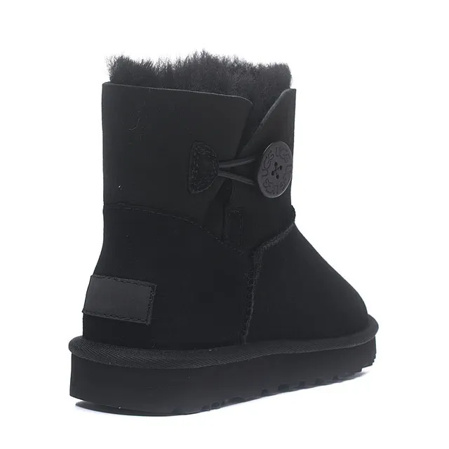 UGG Classic Short Black Shearling-Lined Snow Boots 5