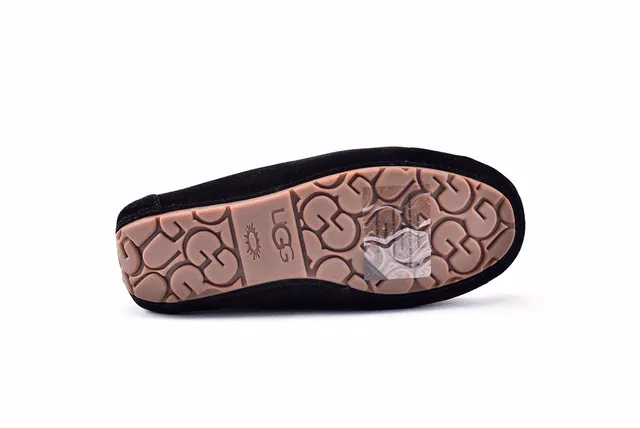 UGG Dakota Black Suede Shearling-Lined Loafers 13