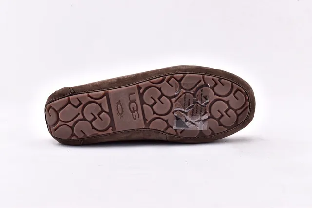 UGG Dakota Brown Suede Shearling-Lined Loafers 13