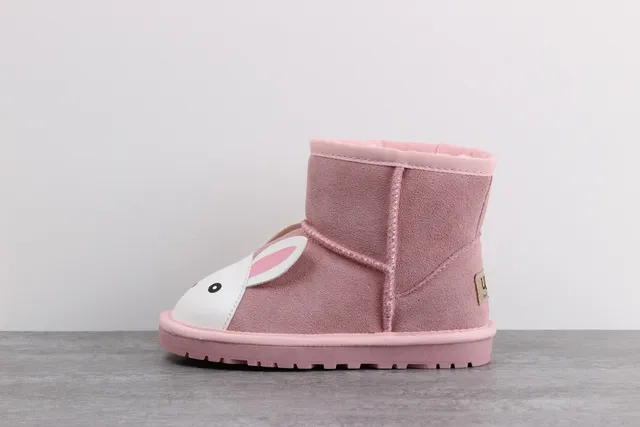 UGG Kids Rabbit Face Pink Snow Boots 2