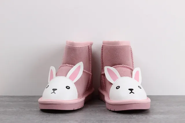 UGG Kids Rabbit Face Pink Snow Boots 6