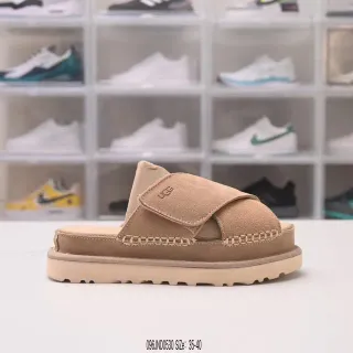 UGG Tasman نعال منصة من الغامس بيج مع شرائط متقاطعة