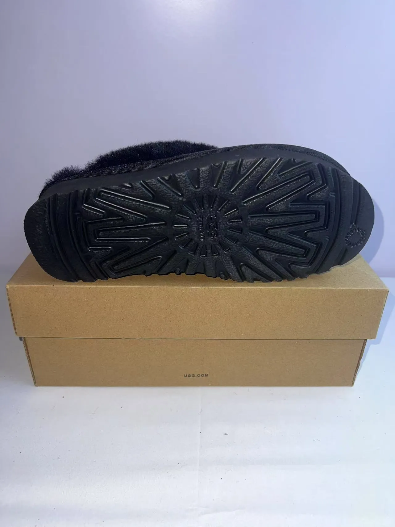 UGG Tasman Black Shearling-Lined Platform Slippers 2