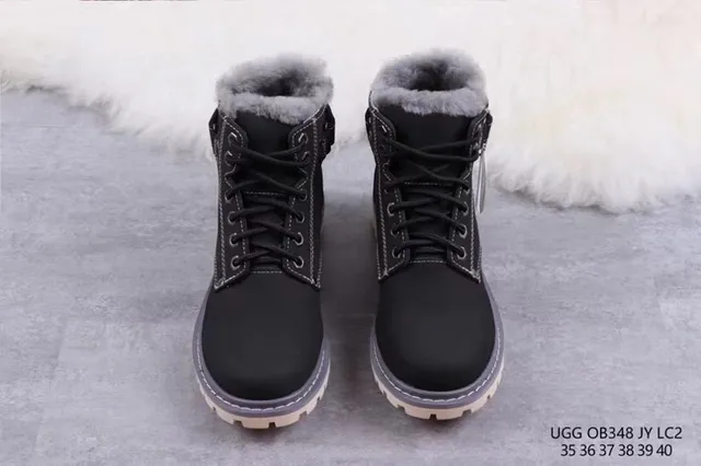 UGG Tasman Black Shearling-Lined Snow Boots 9