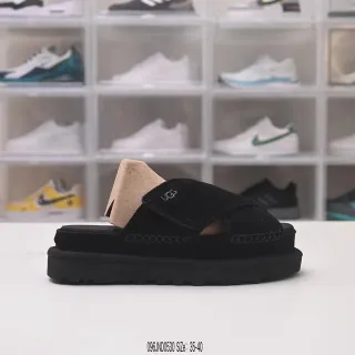 UGG Tasman شبشب منصة أسود شيبرو