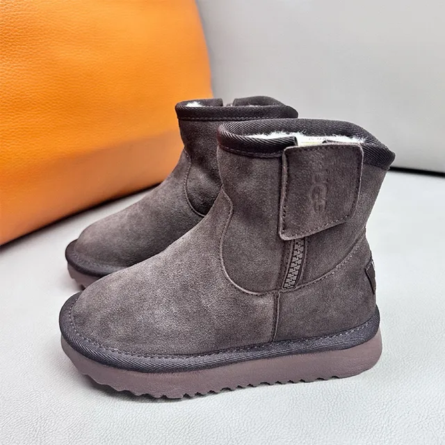 UGG Tasman Black Suede Shearling-Lined Snow Boots 7
