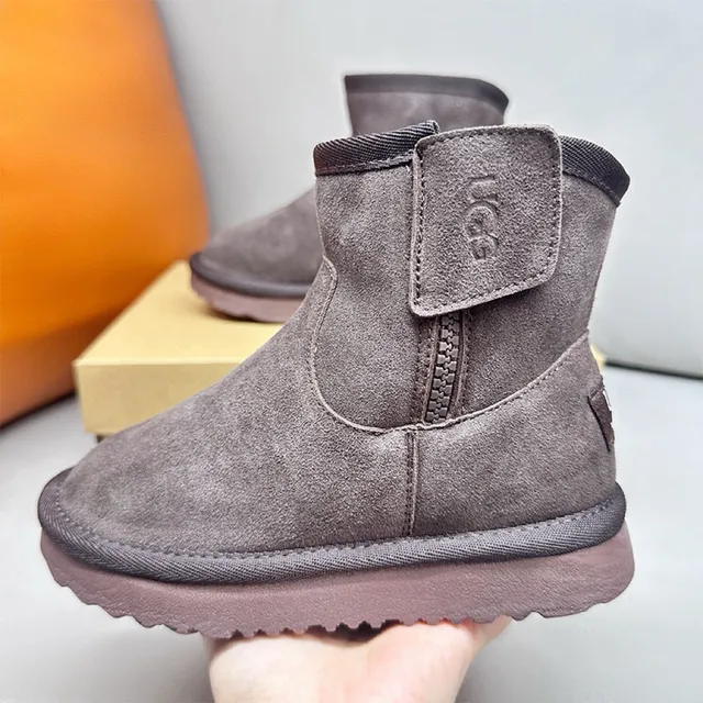 UGG Tasman Black Suede Shearling-Lined Snow Boots 11