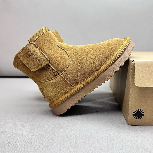 UGG Tasman Black Suede Shearling-Lined Snow Boots 24