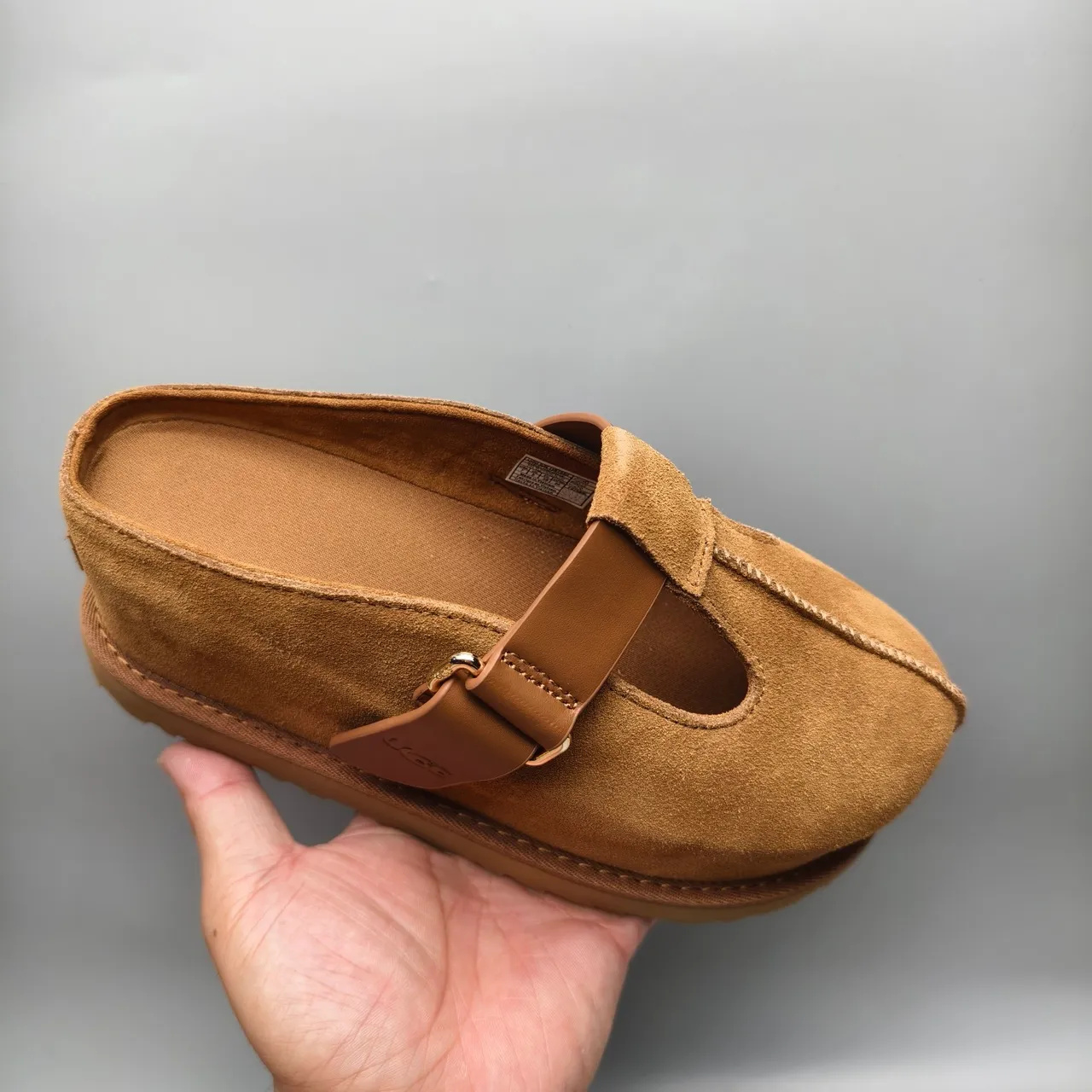 UGG Tasman Marron Daim Haut T-Strap Boucle Mary Jane Chaussures 3