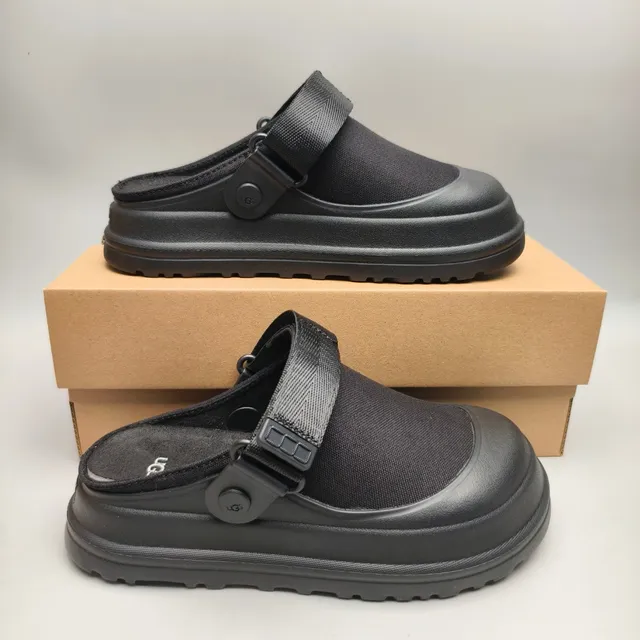 UGG Tasman Clog Zueco de plataforma de tela negra 5