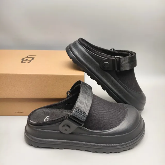 UGG Tasman Clog Zueco de plataforma de tela negra 6