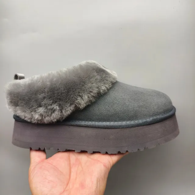 UGG Tasman Gray Platform Sole Shearling Collar Casual Shoes 2