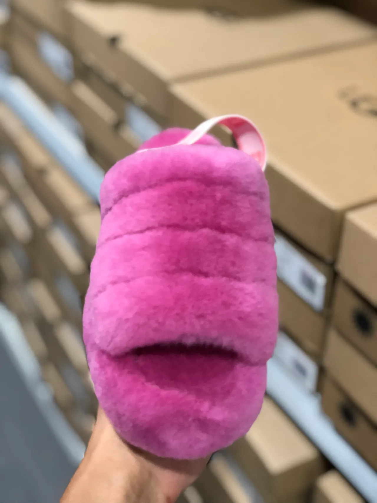 UGG Tasman Pink Fluffy Shearling Slippers 13