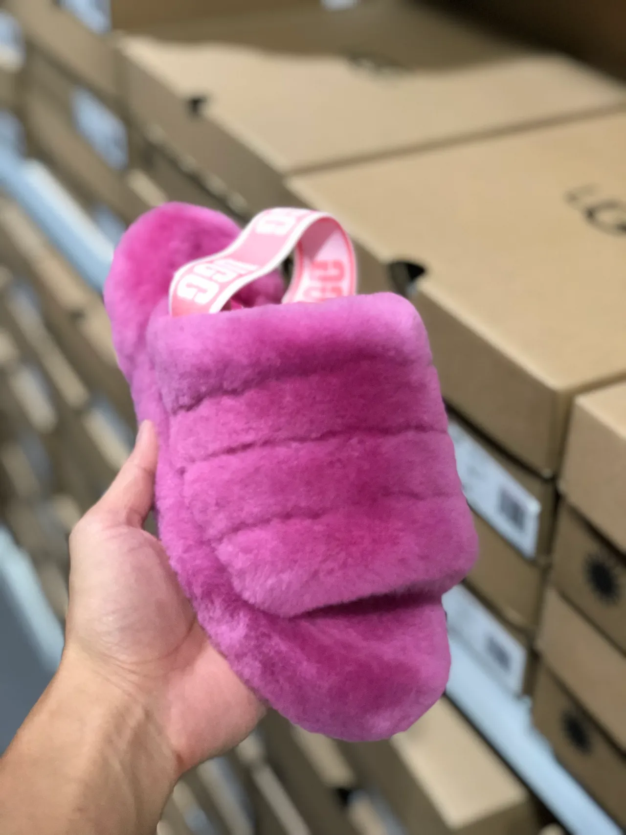 UGG Tasman Pink Fluffy Shearling Slippers 14