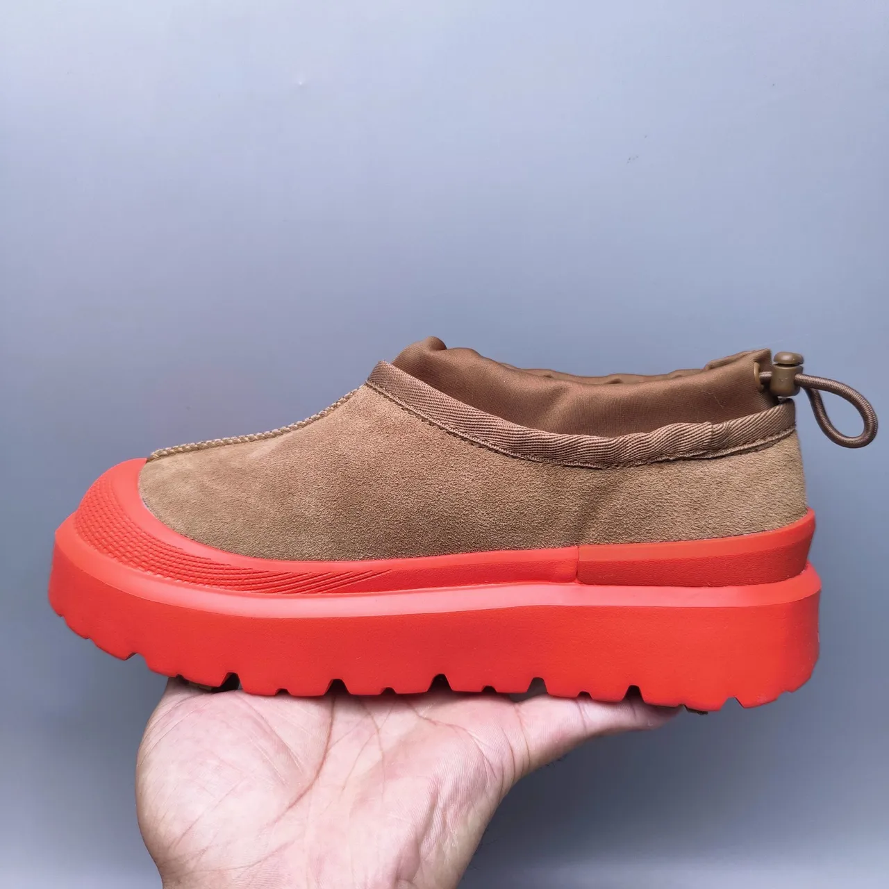UGG Tasman Tan and Red Platform Snow Boots 4