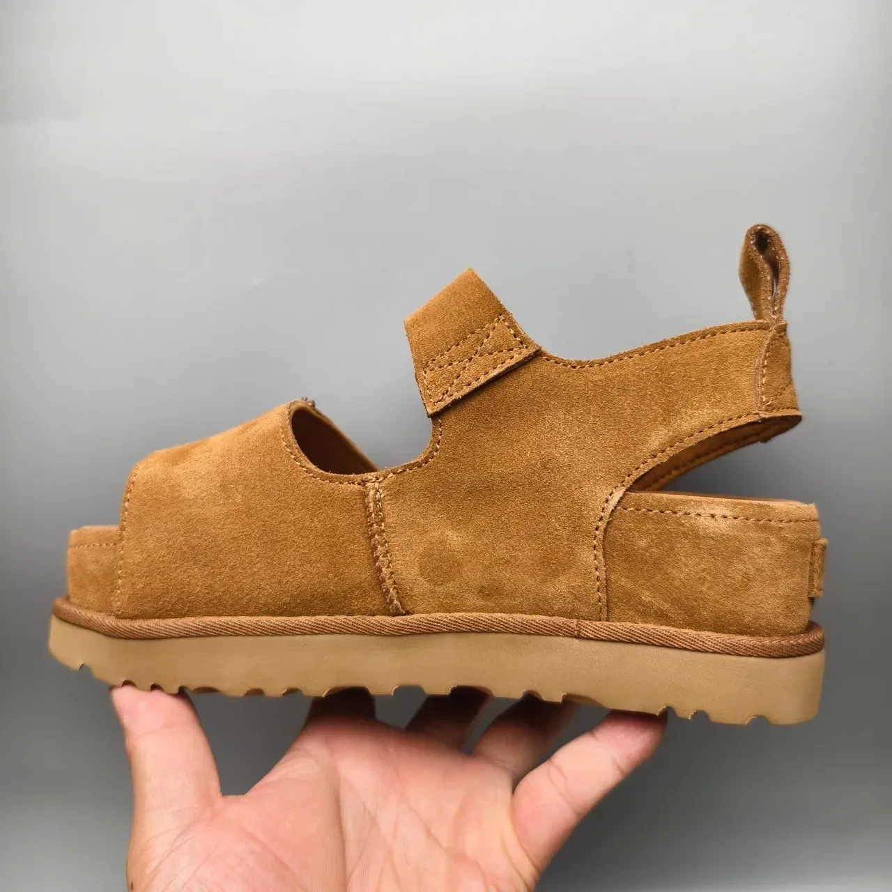 UGG Tasman Tan Suede Platform Casual Sandals 7