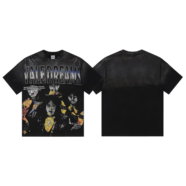 Camiseta preta com estampa gráfica desgastada Vale Forever Vale Dreams 4