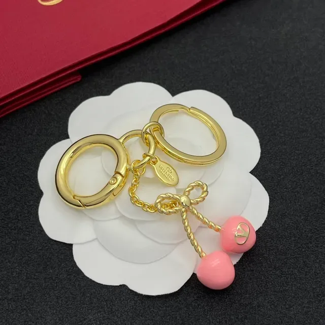 Pulseira Valentino VLogo Charm Ouro Rosa Metal Esmaltado Charms 5