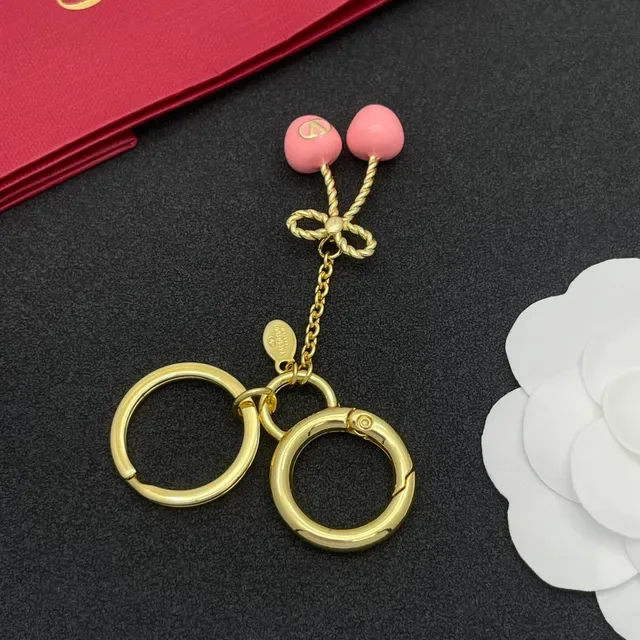 Pulseira Valentino VLogo Charm Ouro Rosa Metal Esmaltado Charms 6