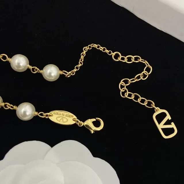 Valentino VLogo Collier Chaîne de Perles 2