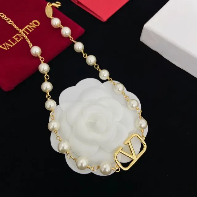 Valentino VLogo Collier Chaîne de Perles 3