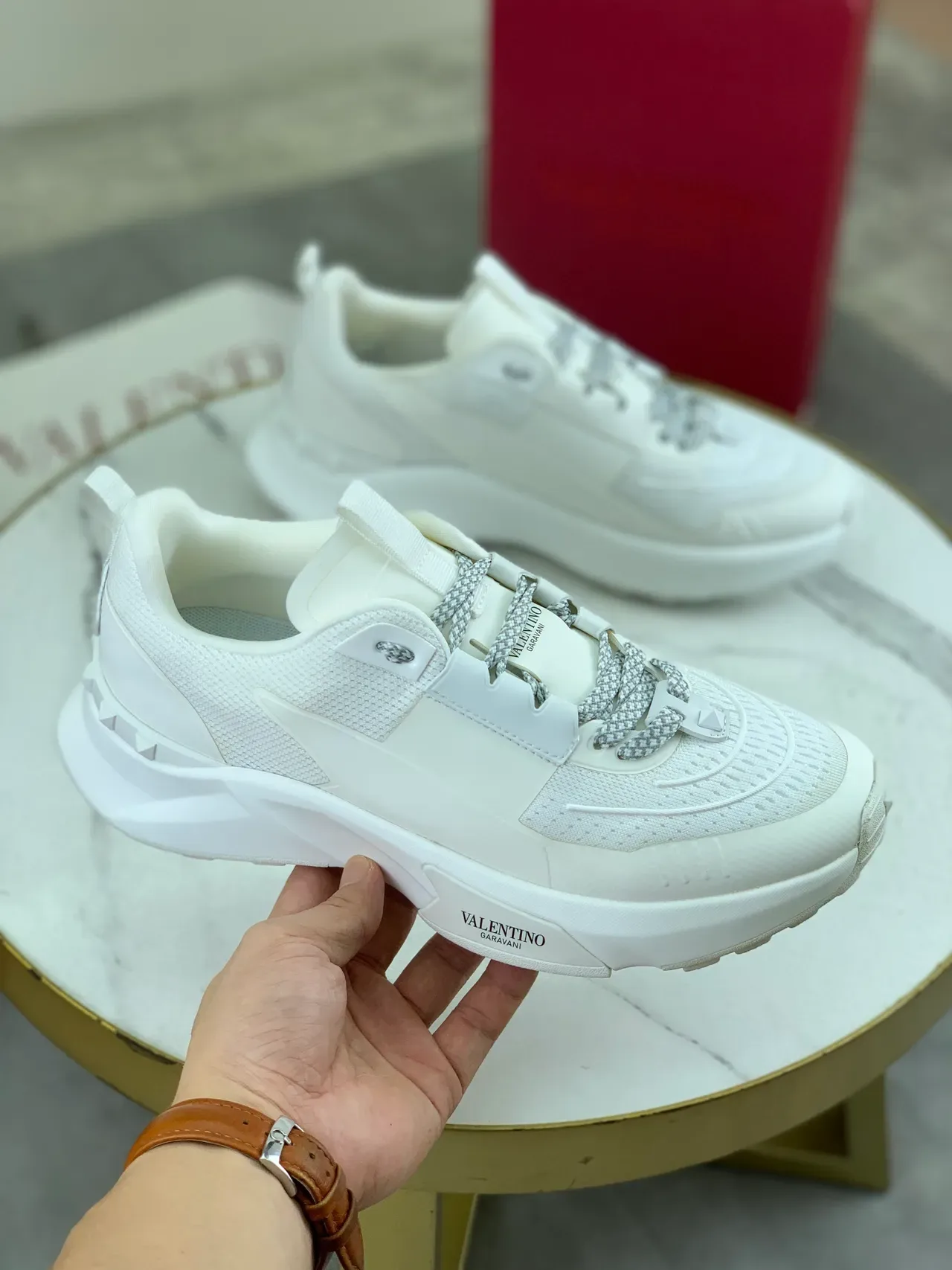 Valentino White Sole Chunky Sneakers 4