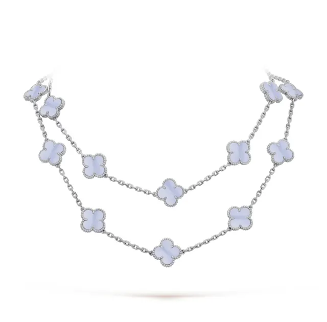 Van Cleef & Arpels Alhambra 20 Motif Colar de Madre-Pérola Branca 8