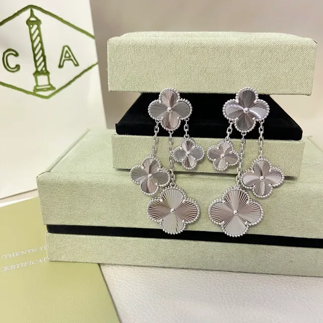 Van Cleef & Arpels Alhambra Four-Leaf Clover Dangling Earrings 3
