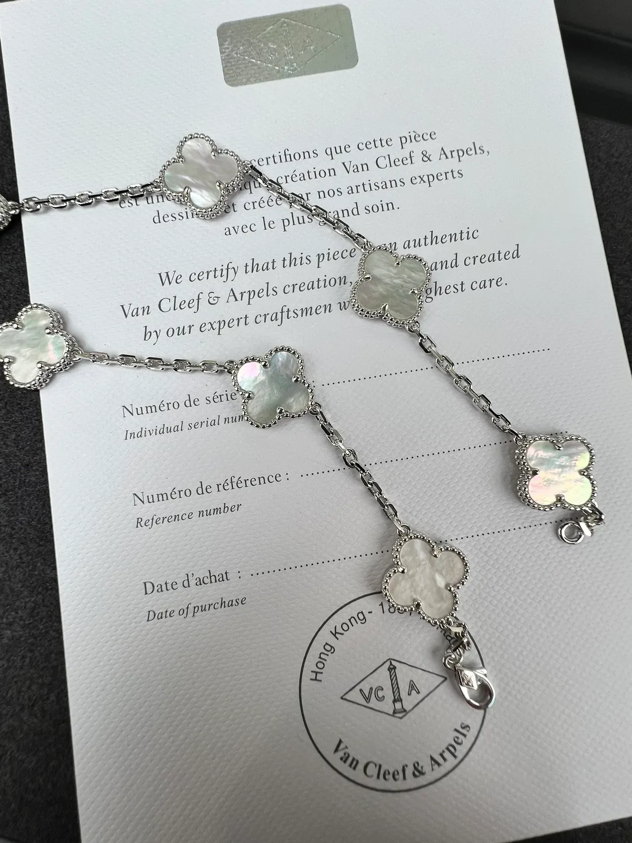 Van Cleef & Arpels Alhambra Nacre Trèfle Collier 4