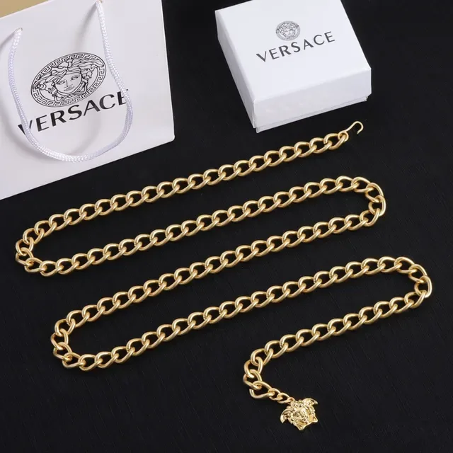 Versace Chain Reaction Collier doré tête de Medusa 6