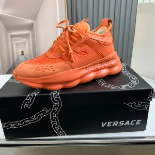 Versace Chain Reaction एक रंग का नारंगी चंकी स्नीकर